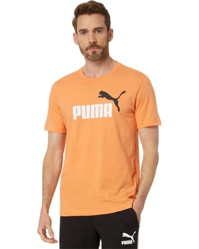 PUMA Essentials 2 Colors Logo Tee - Orange