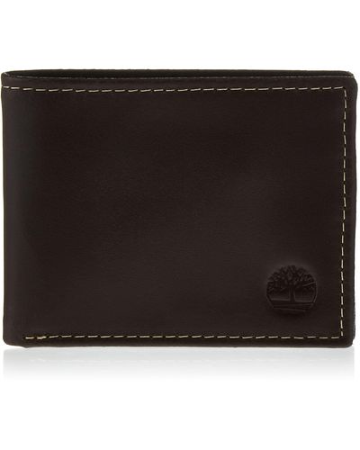 Timberland Mens Sportz Quad Leather Passcase Wallet - Brown