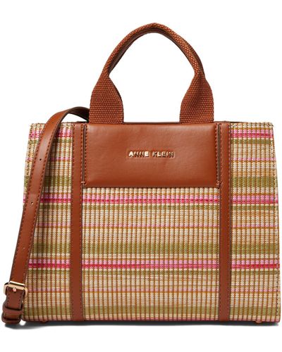 Anne Klein Womens A Hinge Tote Brown Size Regular main image 1