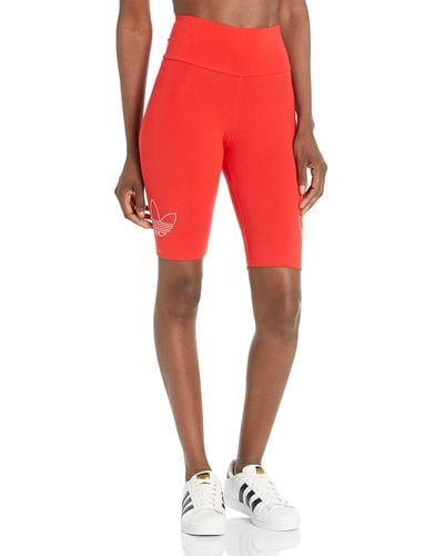 adidas Originals Plus Size Cycling Shorts - Red