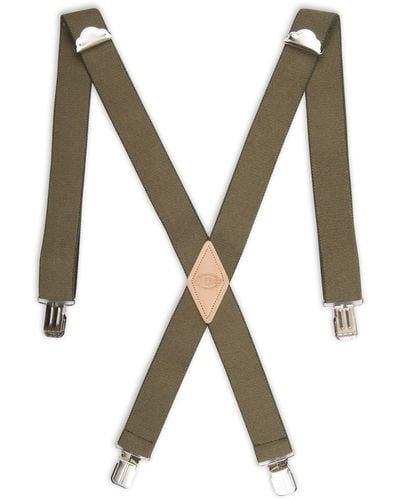 Dickies 1-1/4 Solid Straight Clip Suspender - Metallic