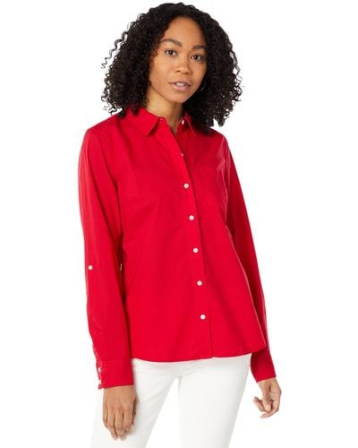 Tommy Hilfiger Roll Tab Button Down Hemd - Rot