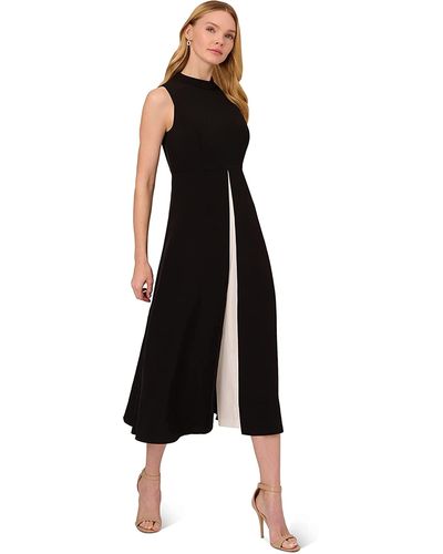 Adrianna Papell Colorblocked Crop Jumpsuit - Black