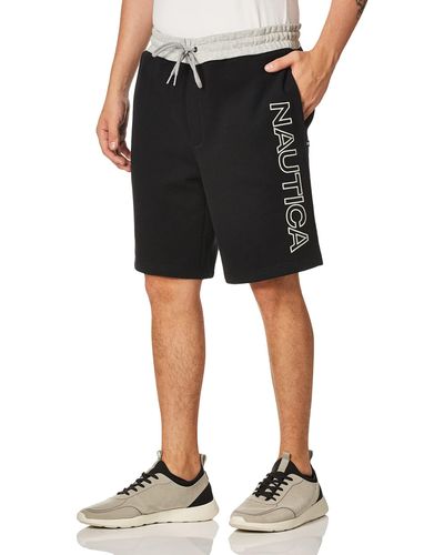 Nautica Fleece Logo Shorts - Black