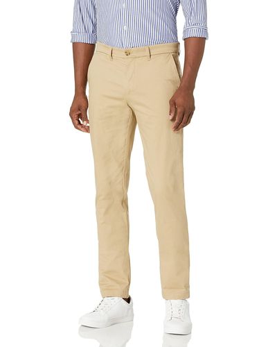 Tommy Hilfiger Mens Stretch Chino In Slim Fit Casual Pants - Natural