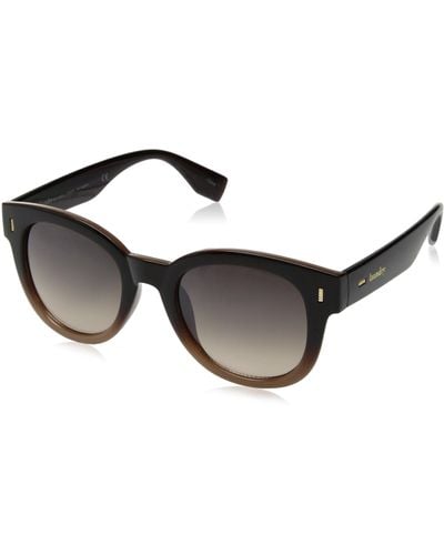 Laundry by Shelli Segal Ls121 Cat Eye Oversized Uv Protective Round Sunglasses. Stylish Gifts For - Black