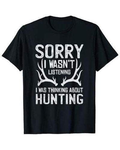 HUNTER Humor Deer Hunting - Black