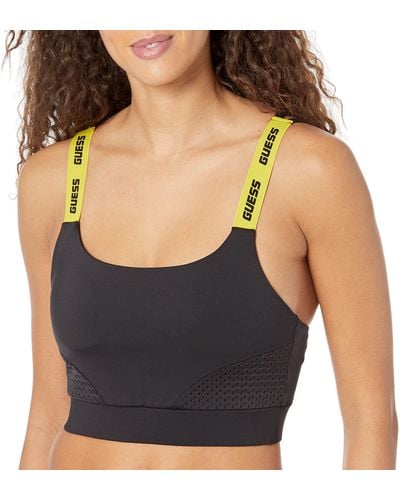 Guess Women's Keyhole Band Sports Bra, Black, XL : : Clothing,  Shoes & Accessories