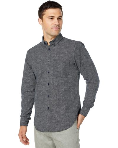Naked & Famous Easy Shirt Print Scales - Gray