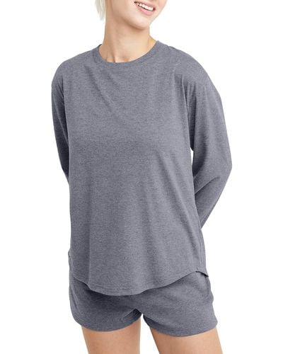 Hanes Standard Originals Tri-blend Long-sleeve T-shirt - Gray
