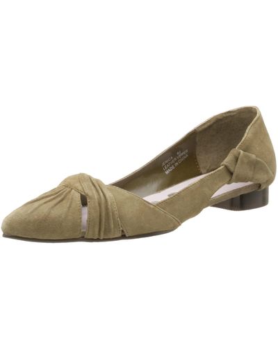 N.y.l.a. Jenica Flat,olive Suede,8 M - Green