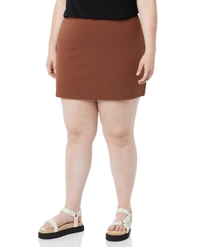 Amazon Essentials Ponte A-line Mini Skirt - Brown