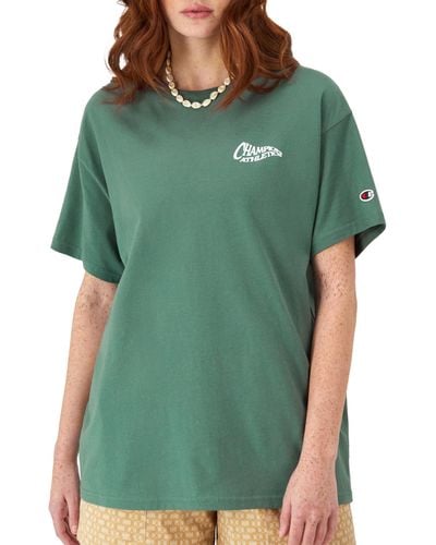 Champion , Classic Oversized T, Soft And Comfortable Tee Shirt For , Nurture Green Pendant, Large
