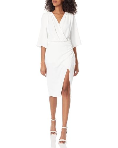 Amanda Uprichard Womens M Elinda Midi Cocktail Dress - White