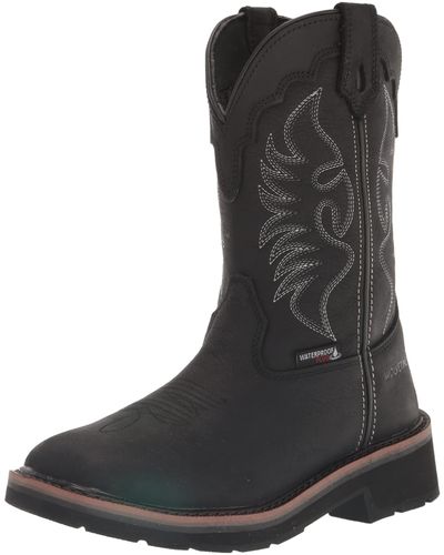 Wolverine Rancher Wellington Steel Toe Western Boot - Black