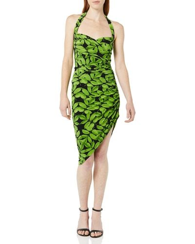 Norma Kamali Cayla Side Drape Dress - Green