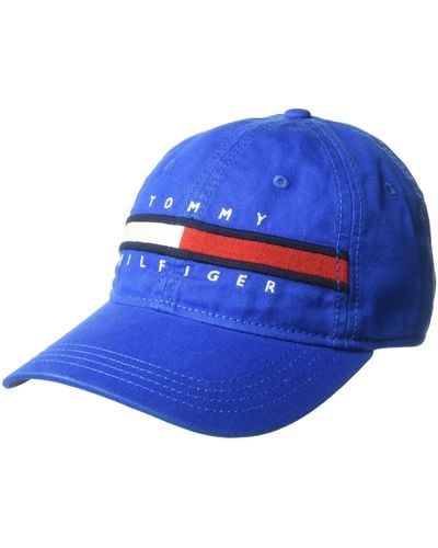 Tommy Hilfiger Cotton Avery Adjustable Baseball Cap - Blue