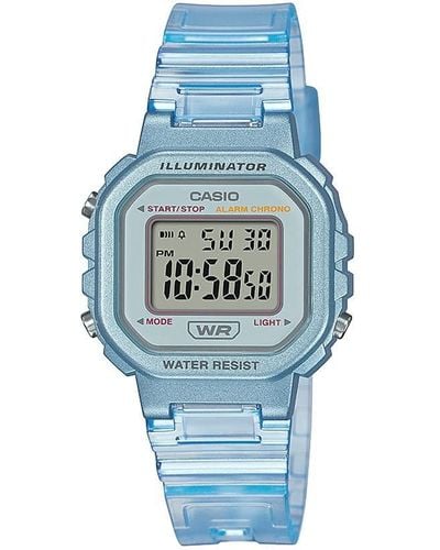 G-Shock Illuminator Alarm Chronograph Clear Blue Digital Watch La-20whs-2a