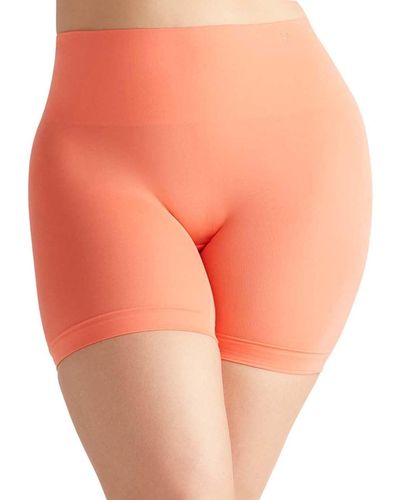 Yummie Womens Ultralight Seamless Short Thigh Shapewear - Orange