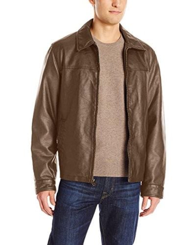 Dockers Classic Faux Leather Jacket - Brown