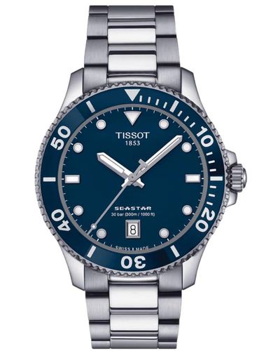 Tissot Seastar 1000 40mm 316l Stainless Steel Case Quartz Watches - Blue