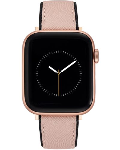 Nine West Fashion Strap Band For Apple Watch Secure - Black