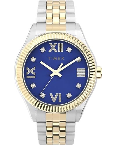 Timex Tone Stainless Steel Case & Bracelet With - Blue