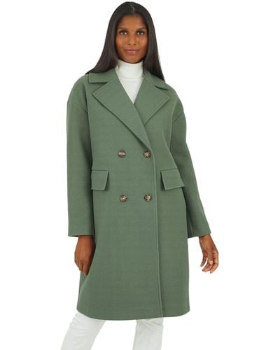 Rachel Roy Db Coat With Notch Collar - Green