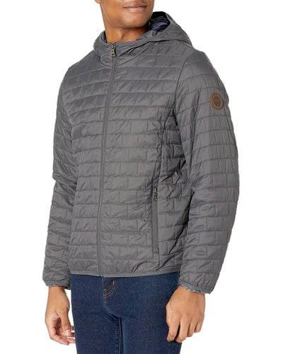 G.H. Bass & Co. Brick Quilted Hooded Packable Jacket - Gray