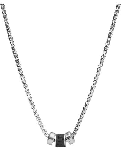 Fossil Stainless Steel Stainless Steel Necklace - Metallic