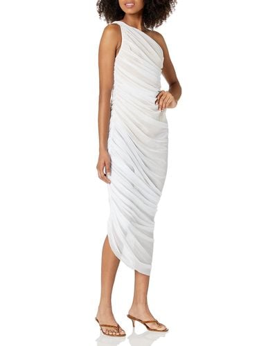Norma Kamali Womens Diana Gown Cocktail Dress - White