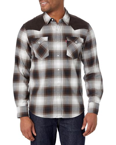 Levi's Classic Standard Fit Western Shirt - Gray