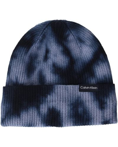 Calvin Klein Soft Designer Everyday Essential Beanie Hat - Blue