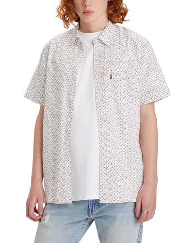Levi's Classic 1 Pocket Short Sleeve Button Up Shirt - White