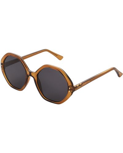 French Connection Alba Angular Sunglasses - Brown