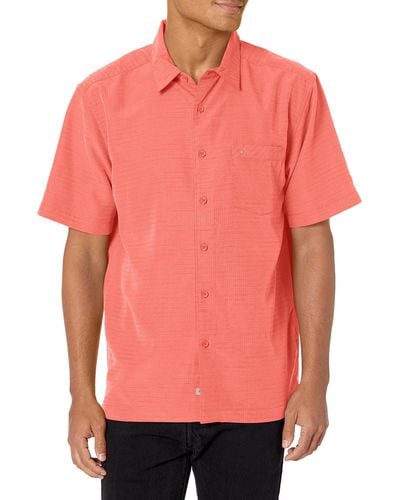 Quiksilver Centinela 4 Button Up Comfort Fit Pocket Shirt - Orange