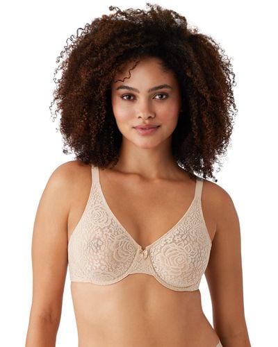 Wacoal 's Halo Lace Unlined Underwire Bra - Natural