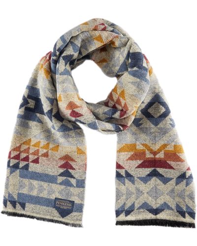 Vince S Brushed Alpaca Bi Color Scarf,yellow,os - Blue