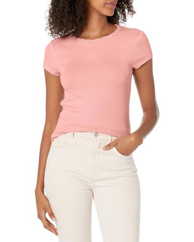 Splendid Chiara Short Sleeve Tee - Pink