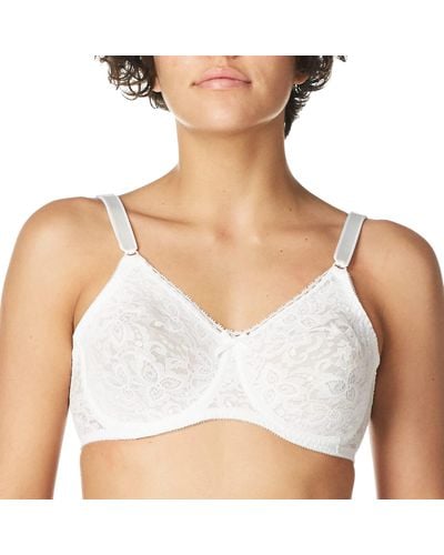 Bali Womens Lace And Smooth Underwire Bra #3432 - White