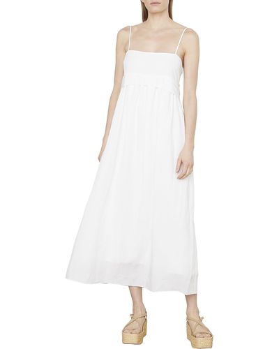 Vince Ruched Paneled Dress - White