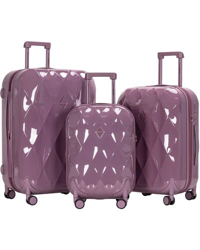 Kensie Enchanting 3 Piece Luggage Set - Purple