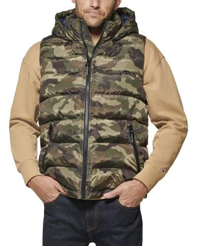 Tommy Hilfiger Hooded Puffer Vest - Gray
