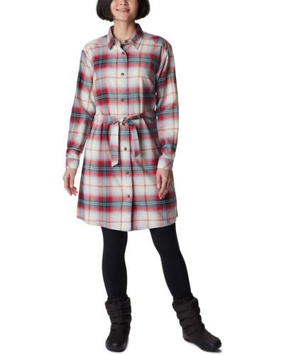 Columbia Holly Hideaway Flannel Dress - Pink