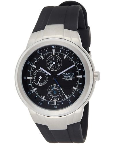 G-Shock Ef305-1av Edifice Multifunction Watch With Black Resin Band