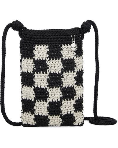 The Sak Josie Mini Crossbody In Crochet With Adjustable Strap - Black
