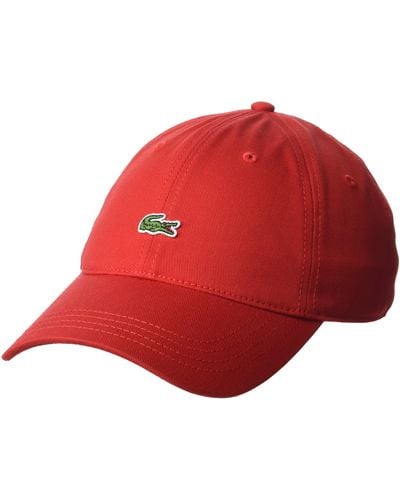 Lacoste Solid Mini Crop Cap - Red