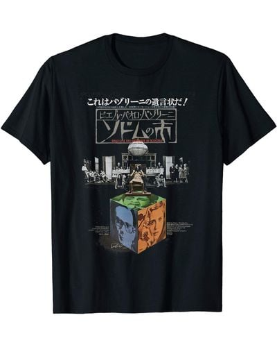 Salomon 120 Days Pasolini Italian Film Classic Japanese Aesthetic T-shirt - Black