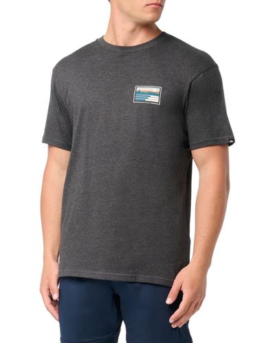 Quiksilver Land And Sea Short Sleeve Tee Shirt T - Gray