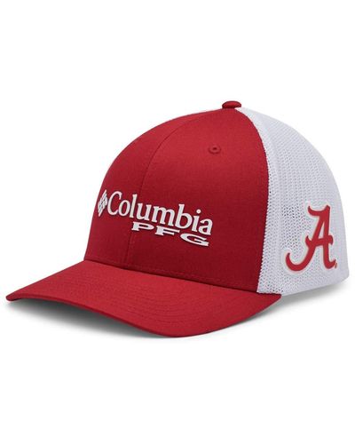 Columbia Ncaa Alabama Crimson Tide Pfg Mesh Ball Cap Large/x-large - Red